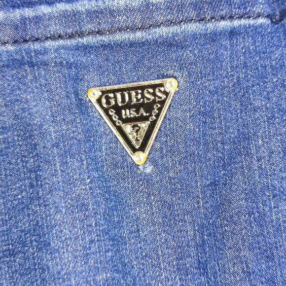 Guess silhouette jeans women's size 28 denim blue high-rise stretch skinny - Picture 5 of 15